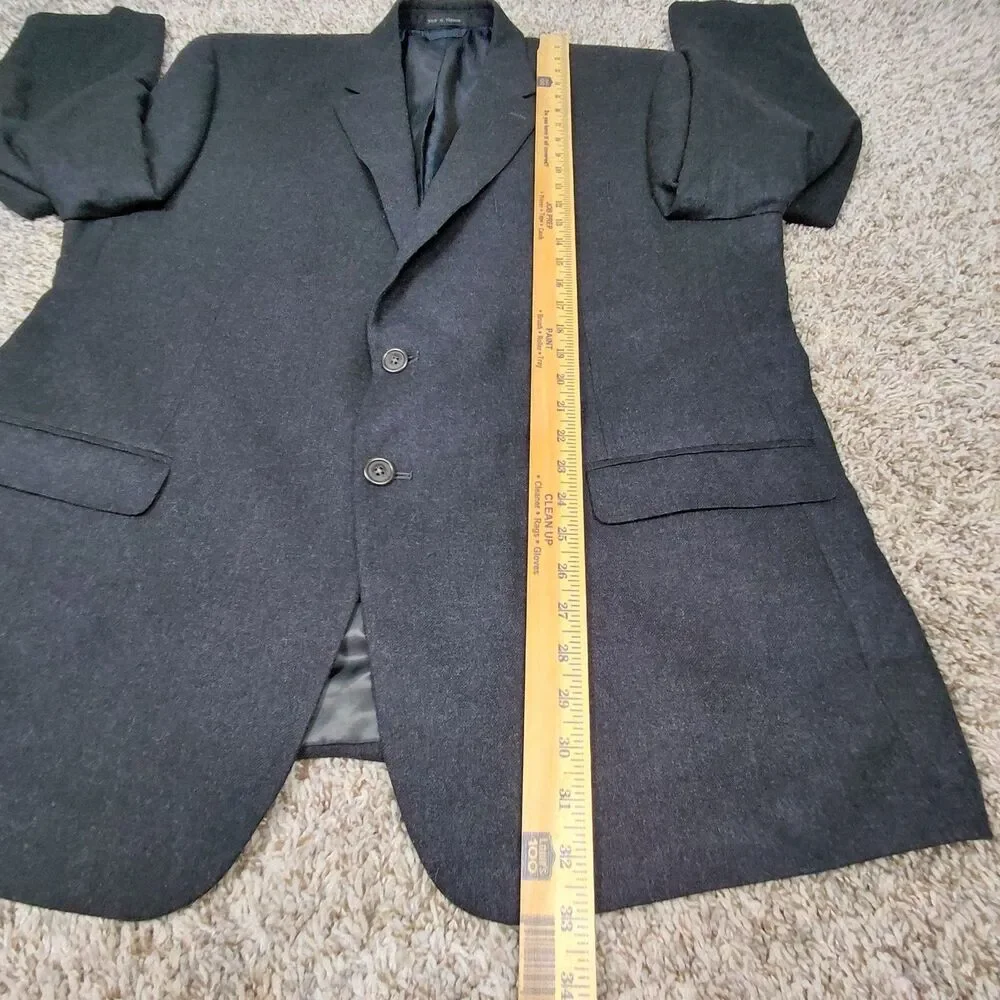 Lauren Ralph Lauren Blazer Mens 48R Dark Grey Wool Cashmere Sport Coat Jacket